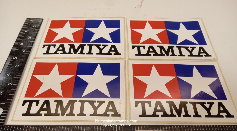 Vintage Tamiya Twin Star Logo Decal Sticker Set FasCal Permanent Adhesive Lot